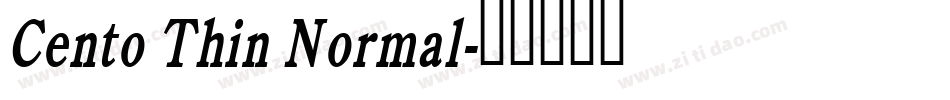 Cento Thin Normal字体转换